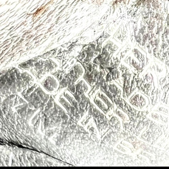 Tory Burch Reese Metallic Silver Leather Scrunch Tassel Ballet Flats Size 7 - Picture 3 of 16